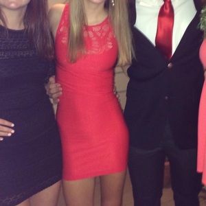 Bebe red bodycon dress. Size XS.